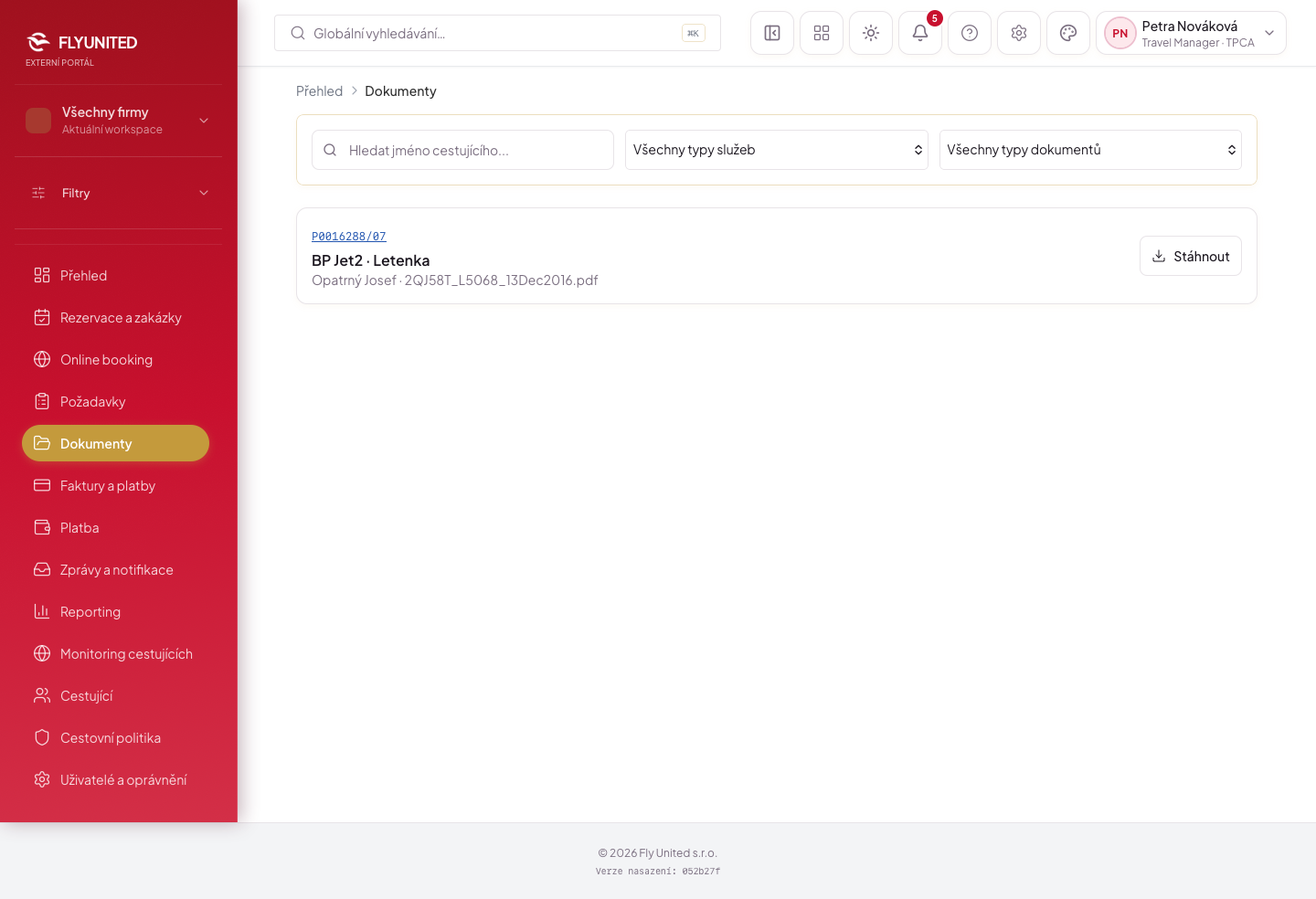 Dokumenty — moderní přehled (karty) — design b2b