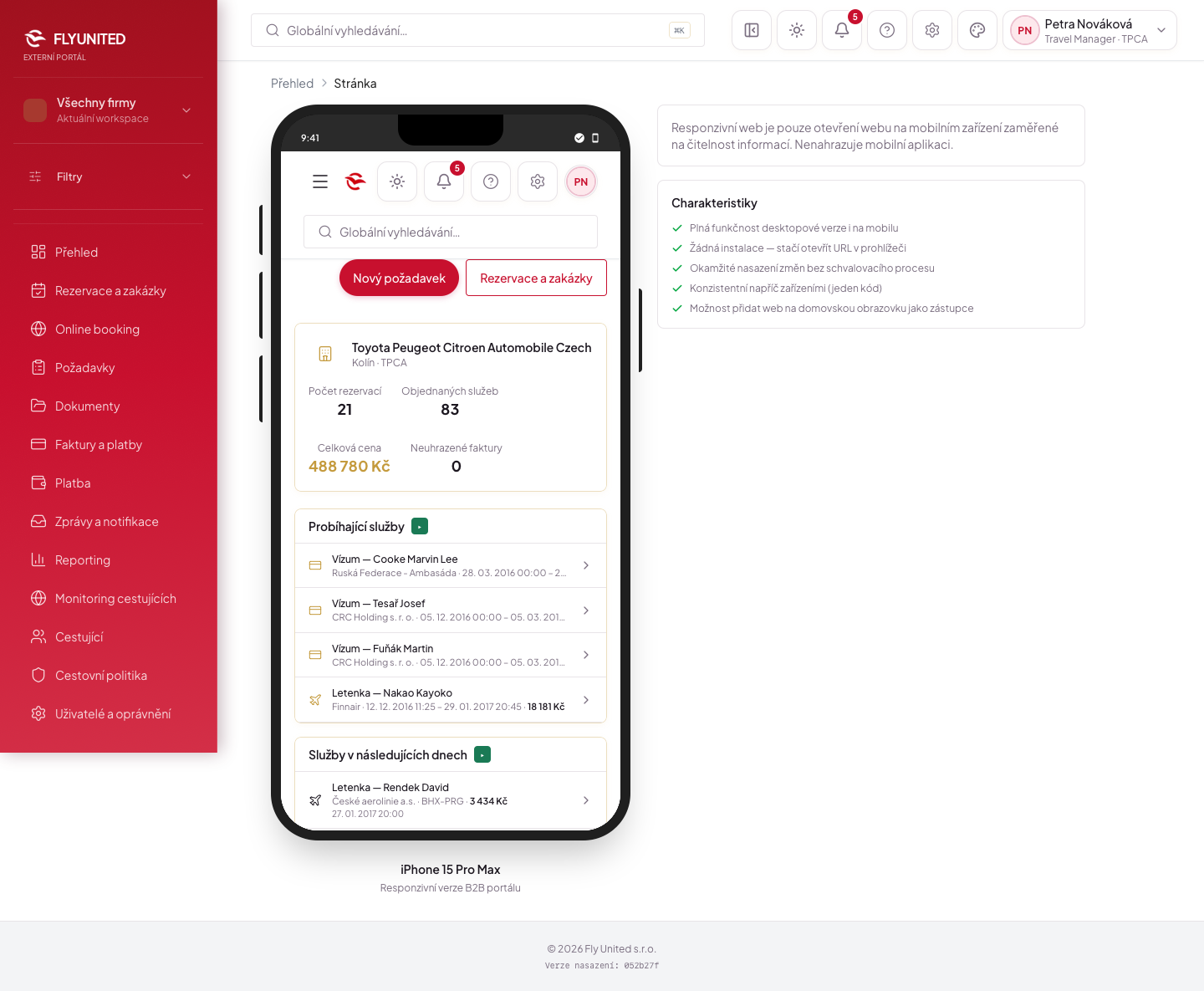 Responzivní webový design — náhled stránky — design b2b